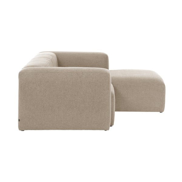 Smėlio spalvos kampinė sofa Kave Home Blok, dešinysis kampas-image-3