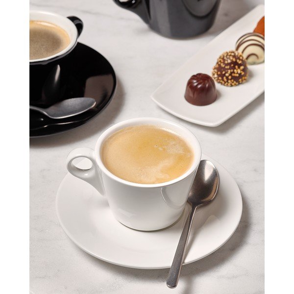 Baltos spalvos iš porceliano lėkštutė ø 15,5 cm Barista – BonBistro-image-1