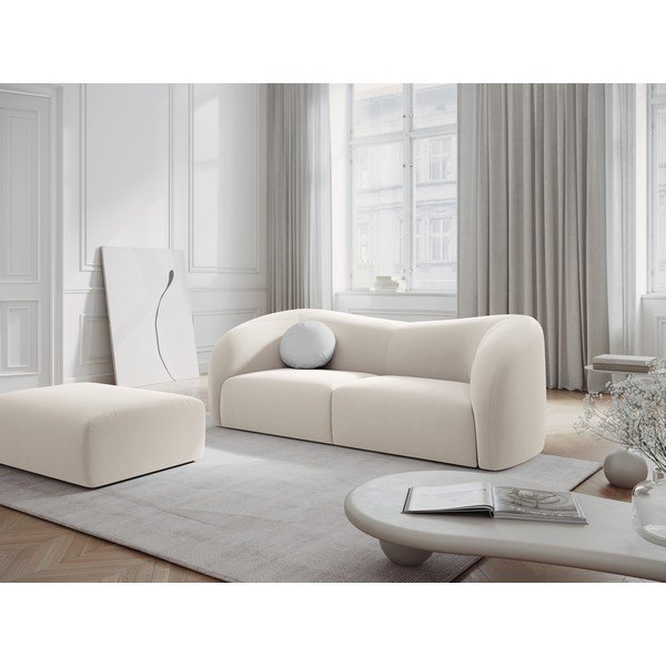 Sofa iš velveto baltos spalvos 197 cm Santi – Interieurs 86-image-1