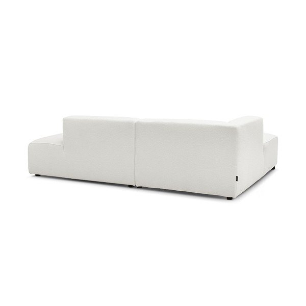 Baltos spalvos iš boucle modulinė kampinė sofa (su kairiuoju kampu/„L“ formos) Megeve – Bobochic Paris-image-4