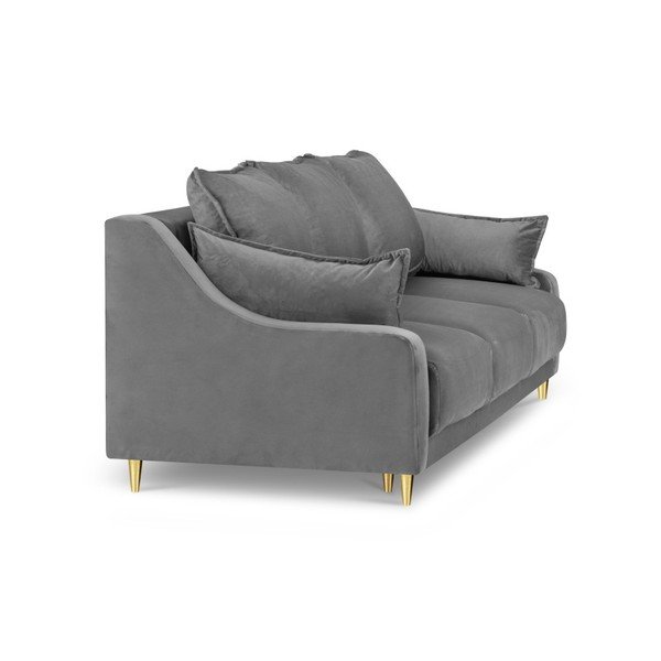 Šviesiai pilka sofa-lova su daiktadėže Mazzini Sofas Pansy, 215 cm-image-3