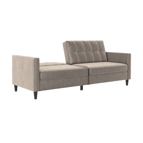 Iš velveto sofa smėlio spalvos 203 cm Hartford – Støraa-image-3