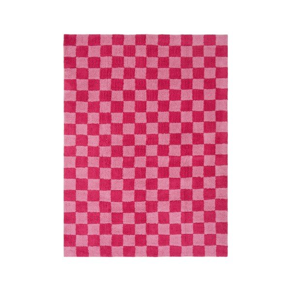 Rožinės spalvos/šviesiai rožinės spalvos iš medvilnės kilimas 200x300 cm Mela – Jotex