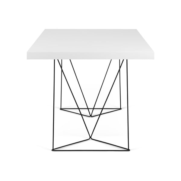 Baltas stalas su juodomis kojomis TemaHome Multi, 180 x 77 cm-image-4