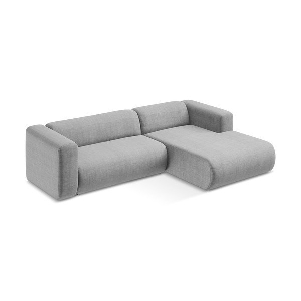 Šviesiai pilkos spalvos kampinė sofa (su dešiniuoju kampu/su gultu) Ekahi – Makamii-image-3