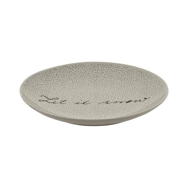 Balta akmens masės lėkštė "Bloomingville Snow", ⌀ 20 cm-image-1