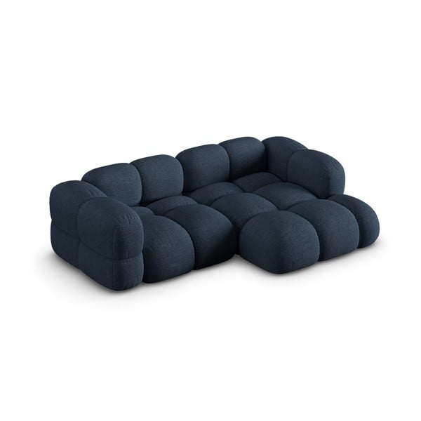Tamsiai mėlynos spalvos kampinė sofa (su dešiniuoju kampu/su gultu) Loretto – Cosmopolitan Design-image-2