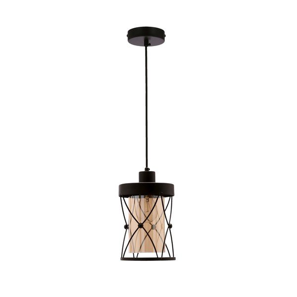 Juodas pakabinamas šviestuvas ø 15 cm Agar - Candellux Lighting