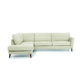 Smėlio spalvos kampinė sofa Scandic Oslo, kairysis kampas