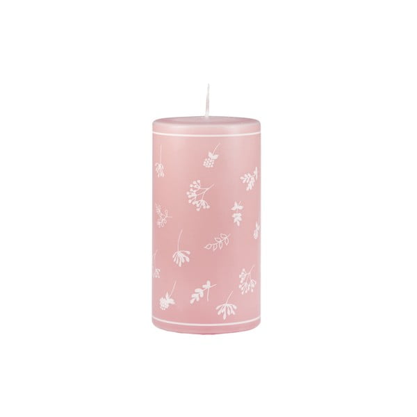 Rožinė žvakė Unipar Fleur, degimo laikas 87 val