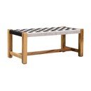Juodos ir baltos spalvos medžio masyvo suolas Satna – Premier Housewares