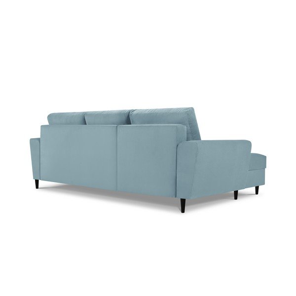 Šviesiai mėlyna sofa-lova Kooko Home Jazz, kairysis kampas-image-4