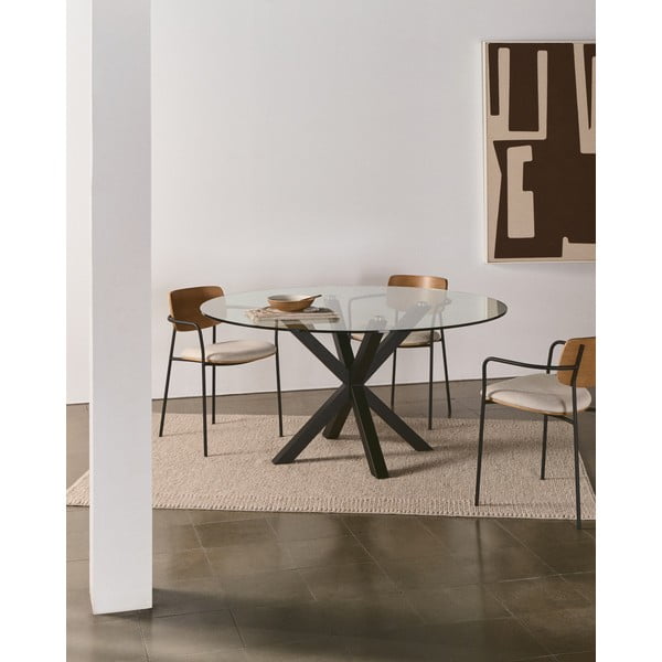 Valgomojo kėdė juodos spalvos/natūralios spalvos Maureen – Kave Home-image-1