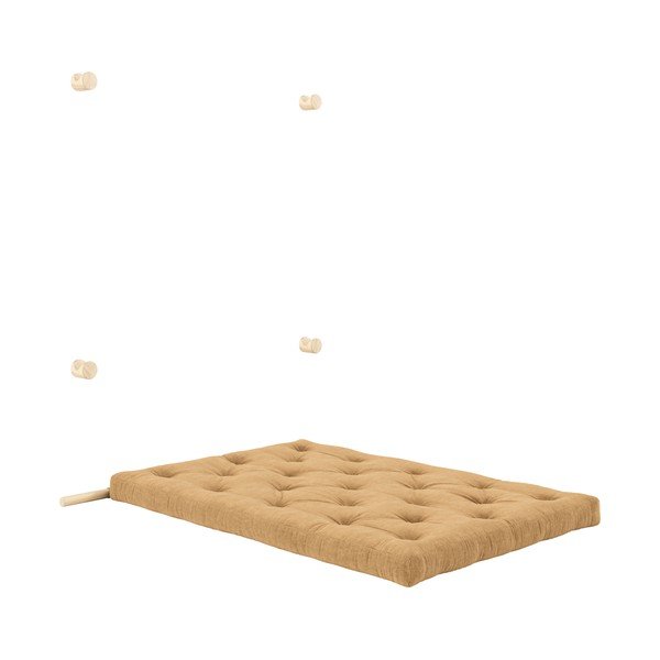 Šviesiai rudos spalvos iš kordinio velveto sulankstoma sofa 135 cm Hooked – Karup Design-image-4