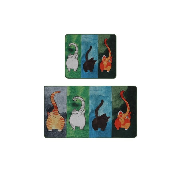 Vonios kilimėliai 2 vnt. 60x100 cm Gatto Carino – Foutastic