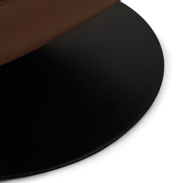 Taburetė iš odos tamsiai rudos spalvos Miami – Furnhouse-image-1