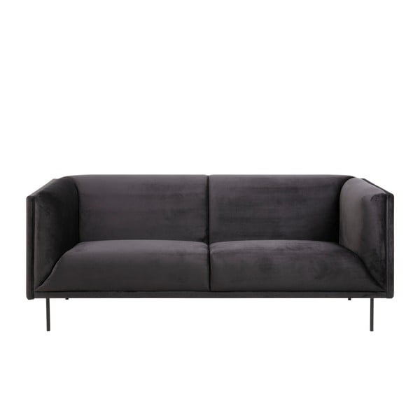 Antracito spalvos juodo aksomo sofa "Actona Nevada