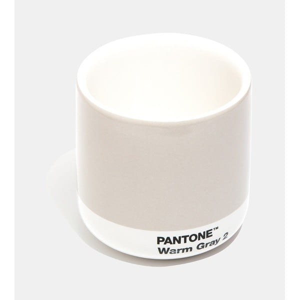 Šviesiai pilkos spalvos keraminis termopuodelis Pantone Cortado, 175 ml