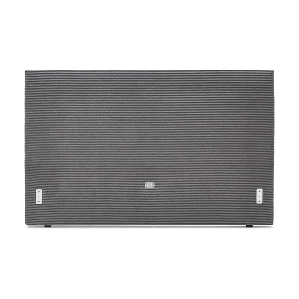 Tamsiai pilka velvetinė dvigulė lova Bobochic Paris Anja Dark, 180 x 200 cm-image-3