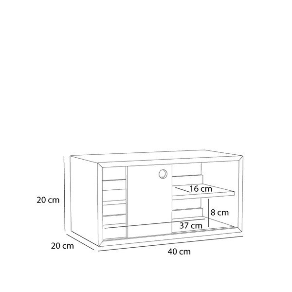 Natūralios spalvos sieninė lentyna iš ąžuolo 40 cm Slide – Hübsch-image-4