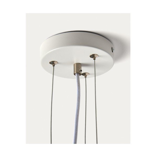 Baltos spalvos kabantis šviestuvas ø 40 cm su stiklo gaubtu Ardali – Kave Home-image-4