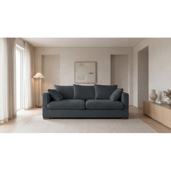 Sofa iš kordinio velveto pilkos spalvos 220 cm Comfy – Scandic-image-4