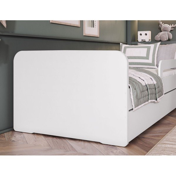 Baltos spalvos vaikiška lova su čiužiniu / su lovos grotelėmis 80x200 cm Duuli – ELTAP-image-4