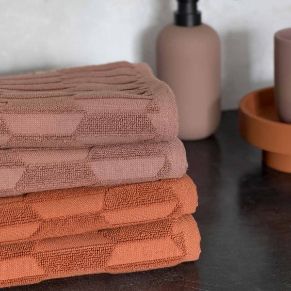 Rudas medvilninis rankšluostis 50x95 cm Geo - Mette Ditmer Denmark-image-1