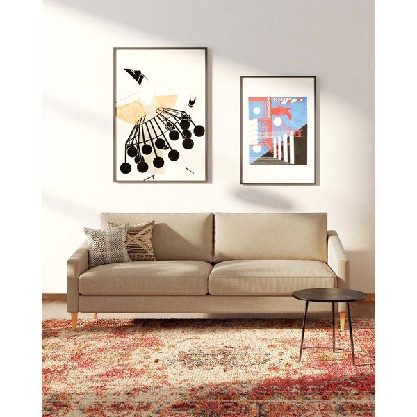 Sofa smėlio spalvos 200 cm Karoto – Ame Yens-image-1