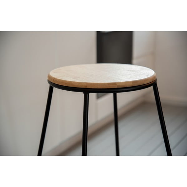 Baro taburėtės juodos spalvos/natūralios spalvos 2 vnt. (sėdynės aukštis 70 cm) Loft – Wenko-image-3