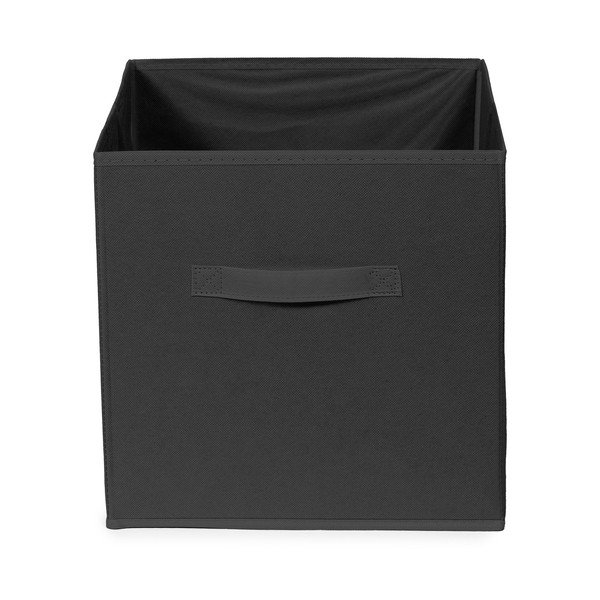 Juodos spalvos iš tekstilės daiktadėžė 31x31x31 cm – Compactor
