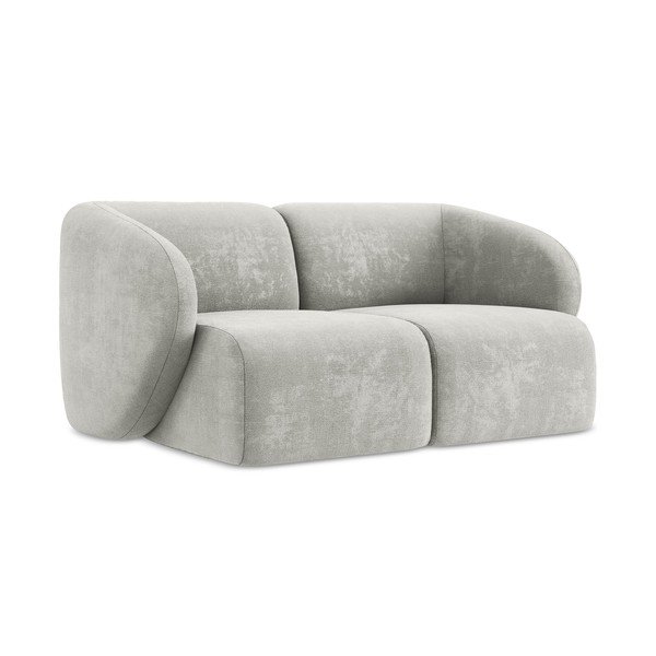 Šviesiai pilkos spalvos sofa iš šenilinio audinio 174 cm Lani – Makamii-image-1