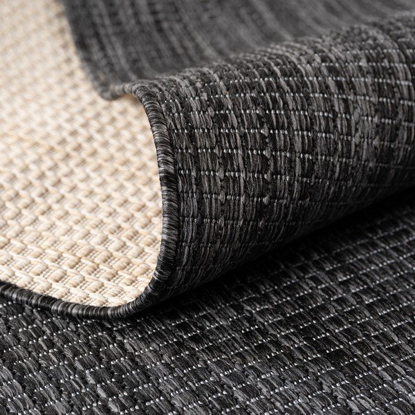 Juodos spalvos apvalios formos lauko ir vidaus kilimas ø 120 cm Mira 1450 – Ayyildiz Carpets-image-3