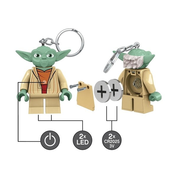 Šviečiantis raktų pakabukas LEGO® Star Wars Yoda-image-3