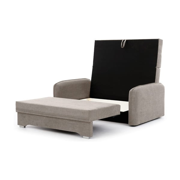 Smėlio spalvos iš šenilinio audinio sulankstoma/su sandėliavimo vieta sofa 155 cm Laine – ELTAP-image-2