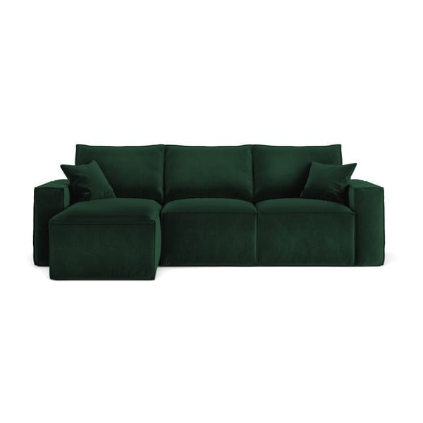 Žalioji kampinė sofa "Cosmopolitan Design Florida", kairysis kampas