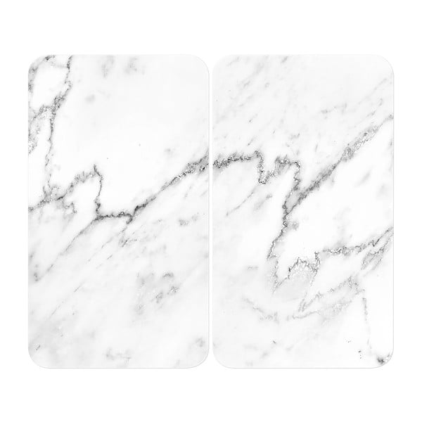 2 stiklinių dangčių rinkinys viryklei Wenko Marble, 52 x 30 cm