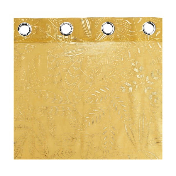 Permatoma užuolaida geltonos spalvos 140x280 cm Belflor – douceur d'intérieur-image-3