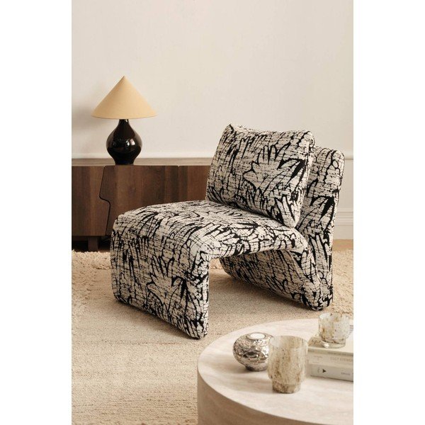 Juodos ir baltos spalvos krėslas Chichia – Ellos Home-image-1