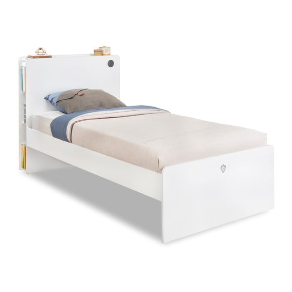 Balta viengulė lova Balta lova, 120 x 200 cm