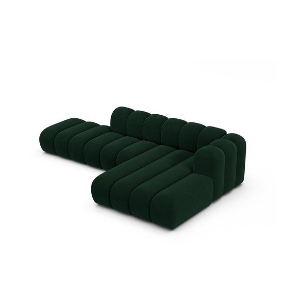 Kampinė sofa tamsiai žalios spalvos (su dešiniuoju kampu) Lupine – Micadoni Home-image-2