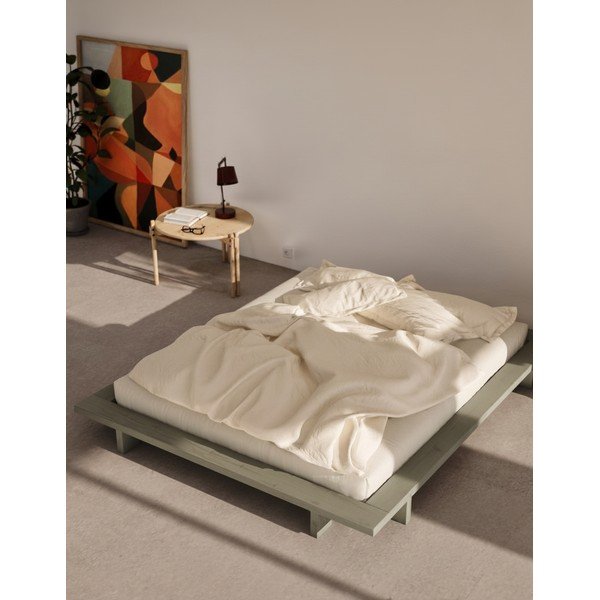 Šalavijo spalvos dvigulė lova iš pušies masyvo be galvūgalio su lovos grotelėmis 180x200 cm Japan – Karup Design-image-1