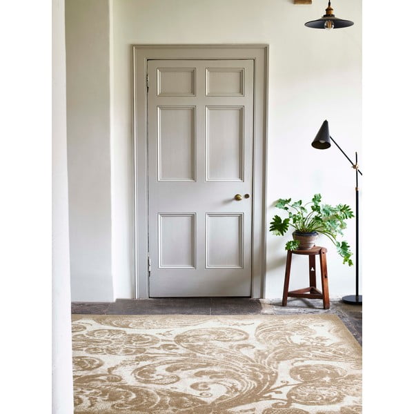 Kilimas iš vilnos smėlio spalvos 200x300 cm Damask – Agnella-image-1