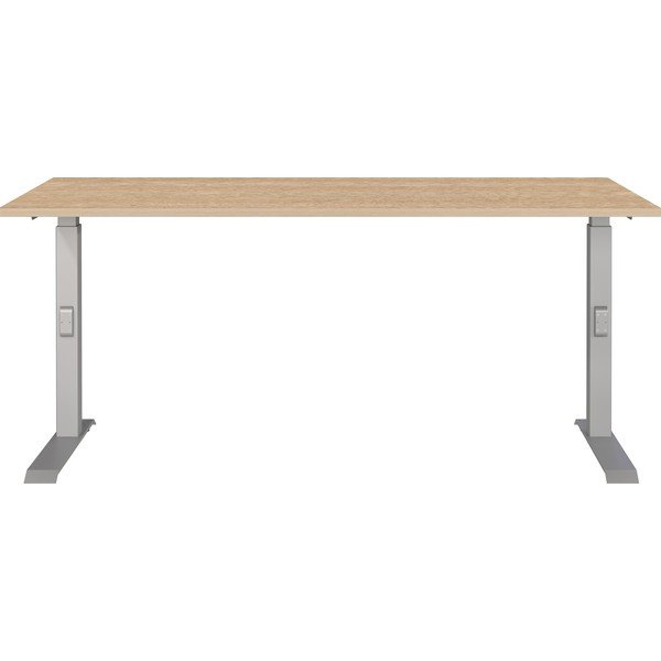 Reguliuojamas darbo stalas su ąžuolo dekoro stalviršiu 80x160 cm Downey – Germania-image-1