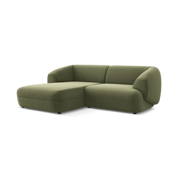 Žalios spalvos iš velveto kampinė sofa (su kairiuoju kampu) Moana – Makamii-image-2