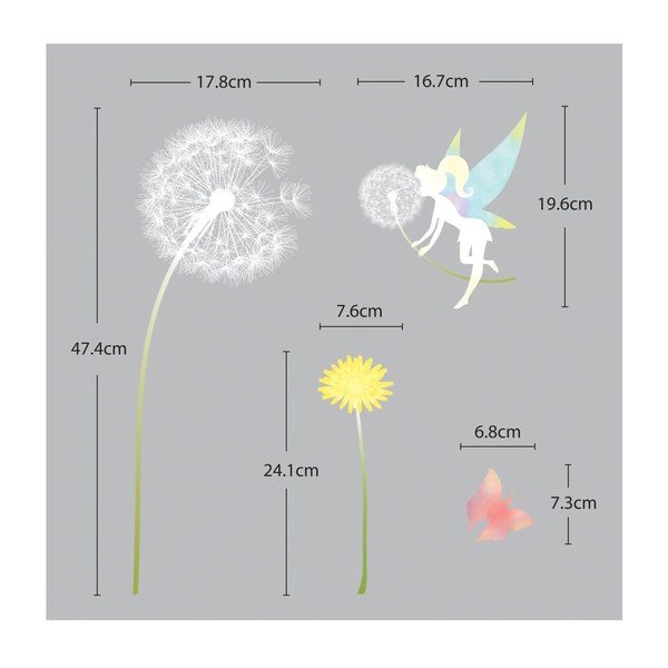 Sienų lipdukų rinkinys Ambiance Dandelion and Little Fairy-image-3