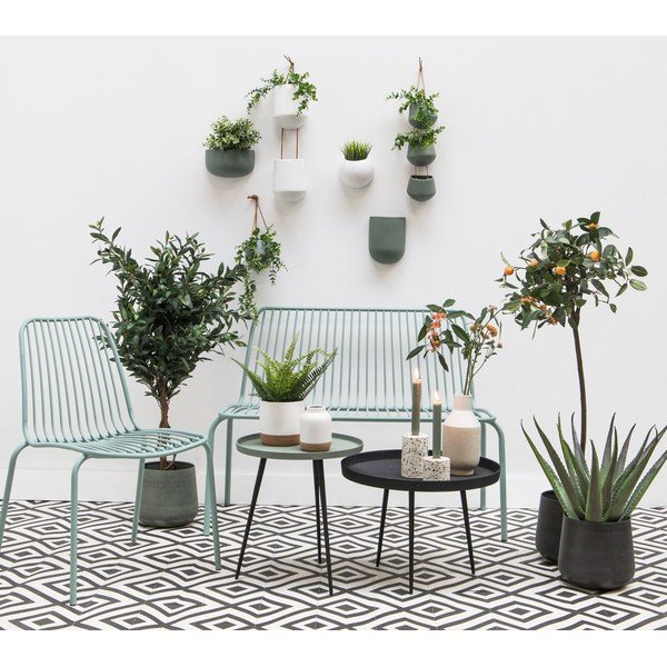 Matinės baltos spalvos keraminis sieninis vazonas PT LIVING Oval-image-1