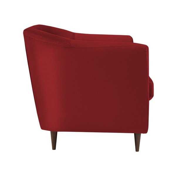 Raudono aksomo sofa "Kooko Home Glam", 125 cm-image-3