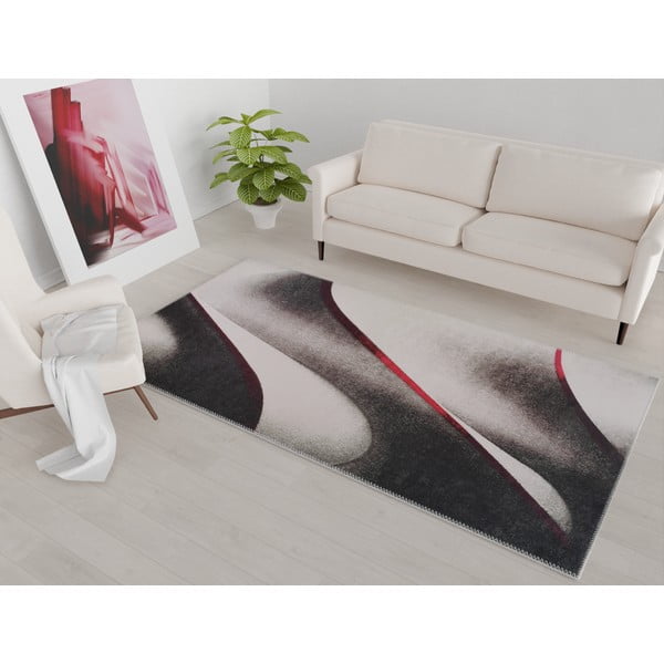 Baltas ir juodas plaunamas kilimas 150x80 cm - Vitaus-image-1