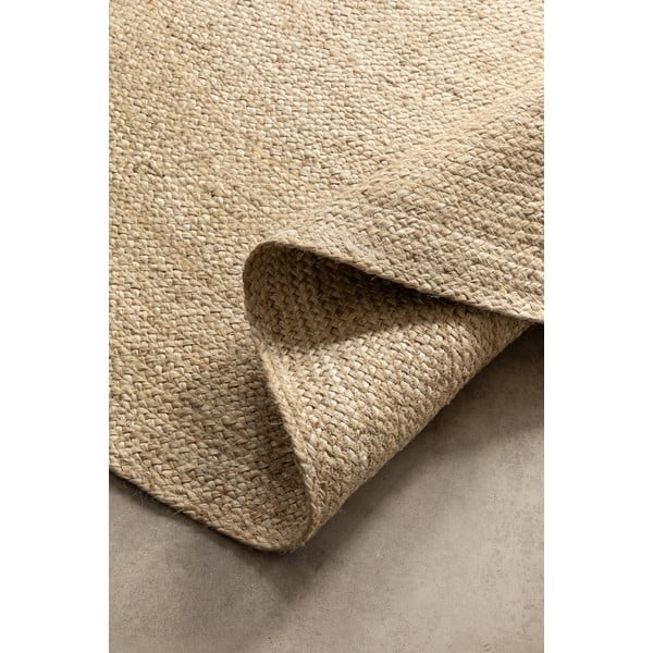 Apverčiamas dramblio kaulo spalvos iš džiuto apvalios formos kilimas ø 140 cm Braided – Hanse Home-image-2